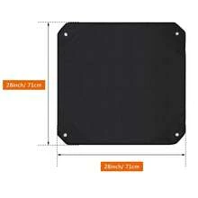 1pc (28 X 28 Inch) Air Conditioner Cover For Outside Units, Winter AC Defender, Heavy Duty Top Air Conditioner Cover - Black - View 2