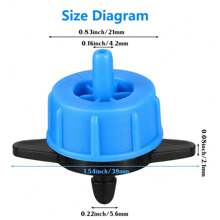 50入組滴灌滴嘴,壓力補償滴灌器,滴管頭定量流量配件,適用於花盆植物和1/4英寸滴灌管路徑的挖掘工具 - 杏色 - 查看 2