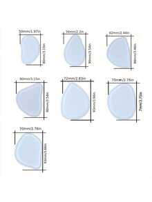 矽膠吊墜模具（7）,diy 7顆水晶滴吊墜矽膠模具,鏡面首飾製作展示架 - 矽膠吊牌模具(7) - 查看 3