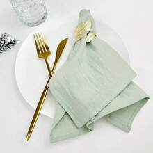12入組淺綠色布製餐巾,30*45公分 - 淺綠 - 查看 1