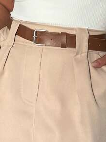 Women Shorts - 米色 - 查看 7