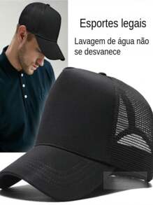 Men Baseball Cap Casual - Black - View 2