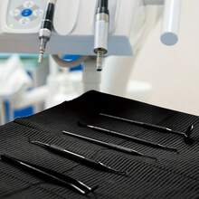 Waterproof Nail Tips Art Table Towels Mat 125pcs Nail Tips Art Paper Disposable Tattoo Clean Pad 3 Ply Foldable Nail Table Mat Nail Tips Art Waterproof Pad For Salon Practice Manicure - Black - View 6