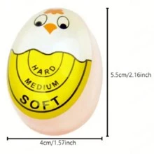 1入組煮蛋器創意廚房做飯計時器廚房用具適用於柔軟的或者難煮沸蛋 - 黃色 - 查看 6