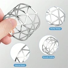 6/12 Stücke Serviettenringe, Set Aus 12 Serviettenringen In Silber Und Gold, Feiertags-serviettenhalter Für Essen, Jubiläum, Geburtstag, Weihnachten, Ostern, Herbst, Halloween, Thanksgiving, Party Von Tischdekor