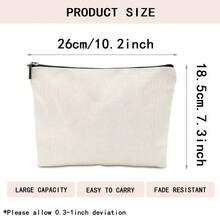1pc Text Pattern Printed Cosmetic Bag With Large Capacity, Portable Toiletry Bag, Travel Organizer - Multicolor - View 2