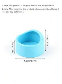 1入組防傾斜塑料寵物攀爬食物碗,適用於刺蝟等 - 藍色 - 查看 2