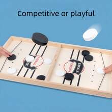 1pc Universal Wooden Training Reaction Ability Puck Game, Enhance Relationship Board Game, Suitable For Family Gathering, Parent-Child Exercise, Company Team Building And Other Scenarios Tabletop Game - Multicolor - View 4