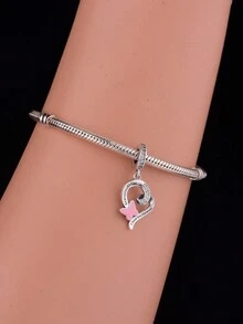 1入簡約款925純銀『孫女,我永遠愛你』蝴蝶吊墜珠珠diy男女通用派對飾品