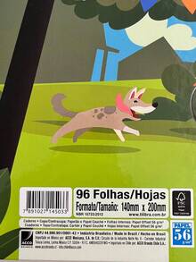 Caderno Brochura Pequeno Capa Dura 96 Folhas Sapeca Masculino Tilibra - Multicolorido - Visão 5
