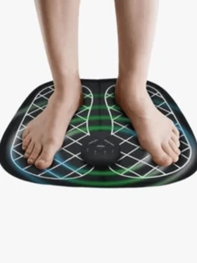 Tapete Massageador Elétrico para Pés com Estimulador EMS Portátil USB - Preto - Visão 4