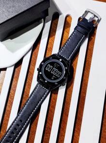 SBA0 Reloj De Pulsera Electrónico Multifuncional Con Estilo - Negro - Ver 2
