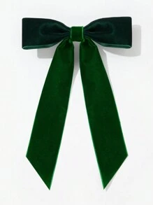 2入組毛絨單層蝴蝶髮夾,適合聖誕派對,以紅色/綠色蝴蝶結作為禮物 - 彩色 - 查看 2