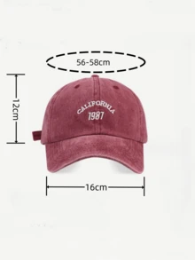 1頂男女適用的深藍色1987數字圖案帽子,復古風格,防曬,水洗後仍具備多功能運動戶外帽子的特性。 - 藏蓝色 - 查看 3