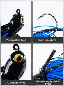 Goture 1/5入組防藻草垢游泳蝴蝶魚漂亮硅膠裙游泳鱸魚用鯊魚用14g/0.49盎司 - 彩色 - 查看 4