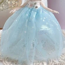 新品23cm 7關節bjd娃娃,具有卡通面容和星空眼睛,多種配件diy娃娃屋玩具,是兒童和女孩在生日和情人節的完美禮物想法 - 藍色 - 查看 5