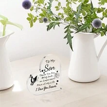 1入組透明心形亞克力牌匾,兒子生日禮物,兒子聖誕節禮物,致我愛的兒子禮物,兒子畢業禮物,最溫馨的兒子禮物,兒子新年快樂禮物,創意美學家居辦公室裝飾禮品,桌上裝飾品,紀念禮物,理想的細膩禮品,藝術工藝裝飾禮品,新居禮物,式亞克力保留禮物,感謝禮物,桌上裝飾標誌/牌匾 - 彩色 - 查看 9