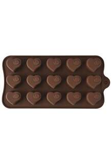 1入組矽膠翻糖模具,各種形狀巧克力模具,矽膠食品模具,耐高溫,適用於製作各種糖果 - 愛心款 - 查看 6