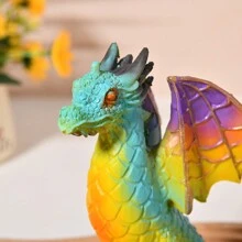 1 件動物彩色玻璃燈,樹脂工藝家居節日派對裝飾檯燈 - 彩色 - 查看 5