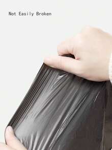 20pcs/1set Purple Disposable Thickened Garbage Bag With Handles  Flat, Large Size, New Household Material, Point-Break Disposable Garbage Bag, Plastic Bag, Office, Kitchen, Bedroom - Black - View 2