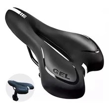 Asiento Sillin,cojín Cómodo Bicicleta Absorción De Impactos - Negro - Ver 1
