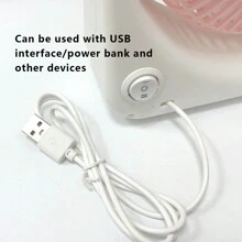 Usb Mini Quiet Desktop Fan With 2 Adjustable Speeds - Pink - View 6