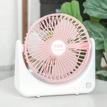 Usb Mini Quiet Desktop Fan With 2 Adjustable Speeds - Pink - View 2