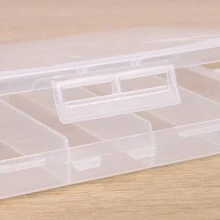 5-Compartment Clear Jewelry Storage Box, Mini Parts Organizer Case For Tackle And Lures Back To School - Clear - View 3
