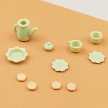 Dollhouse Miniature Living Room Furniture Set With Simulated Sofa, Piano, Tea Set And Dessert Scene Model, Family Toy Decorative Ornament Gift - Piano - View 9