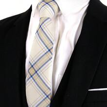 男女時尚棉質領帶,男女休閒格紋領帶,適用於男女孩女孩西裝佩帶瘦身領帶,婚禮派對結婚禮物領帶 - XY210 - 查看 4