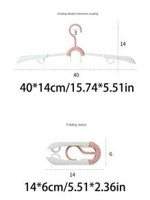 5pcs Multifunctional Foldable Clothes Hanger, Portable Travel/ Business/ Home Clothes Drying Rack - Gray - View 8