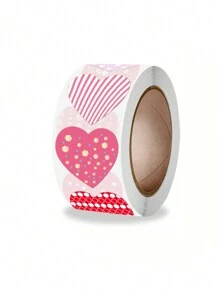 心形貼紙密封標籤,可愛的文具貼紙,適用於diy手工藝品、生日、婚禮、情人節、母親節、派對、節日禮品包裝 - 彩色 - 查看 3