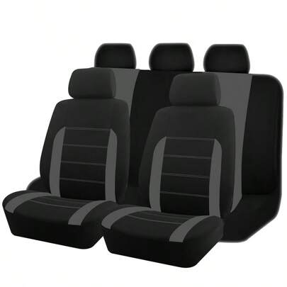 REMAX 9pcs Fabric Polyester Car Seat Covers With Airbag Compatible Universal Fit Seat Cushion Auto Accessories New Design For Women,Car Seat Cover Full Set