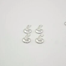 10入組復古合金帽形diy珠寶掛墜,手工藝品11x11mm - 復古銀色 - 查看 10