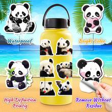 100入組熊貓貼紙,可愛的熊貓乙烯基防水貼紙,適用於創意相簿筆記本電腦行李箱,卡通貼紙適用於學生青少年成年人 - 黑與白 - 查看 5