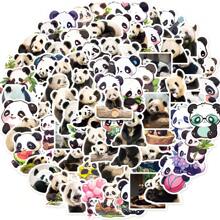 100入組熊貓貼紙,可愛的熊貓乙烯基防水貼紙,適用於創意相簿筆記本電腦行李箱,卡通貼紙適用於學生青少年成年人 - 黑與白 - 查看 1