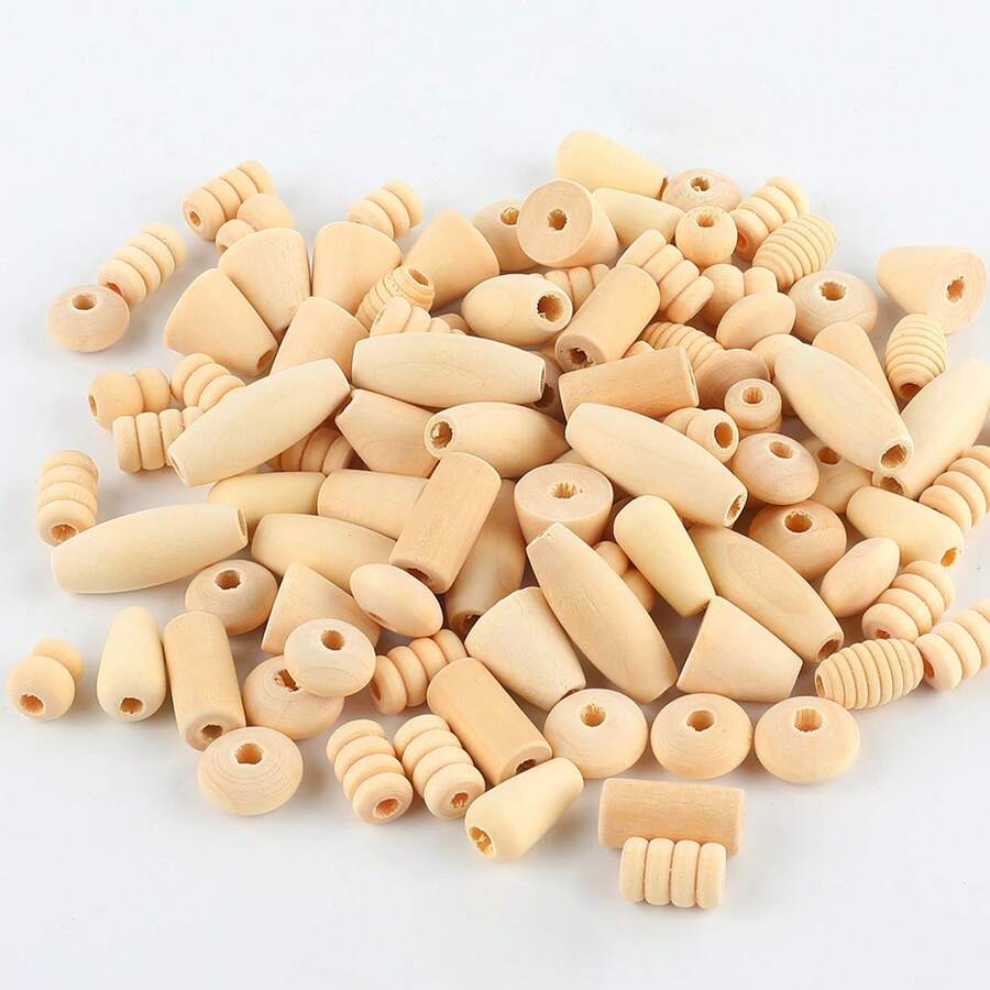 100 克天然楓木原子 3-28 毫米 Diy 珠寶製作材料 - 珠子混裝100克 - 查看 1