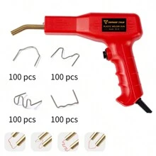 1入組塑料熔接機，附400件套裝熱熔釘槍，紅色US110V汽車桿維修套裝，包括200件焊釘、4種釘條類型，適用於桿/皮艇/塑料產品維修 - 紅色 - 查看 7