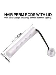 20 Pcs Perm Rods For Long Hair Plastic Curl Rods Cold Wave Rods Hair Curling Roller For Hair Styling Hairdressing Tools - White - View 6