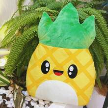 1個,16英寸,鳳梨柔軟枕頭-持久香氣填充絨毛,時尚抱枕,舒適水果枕頭,房間裝飾,生日派對禮物 - 黃色 - 查看 1