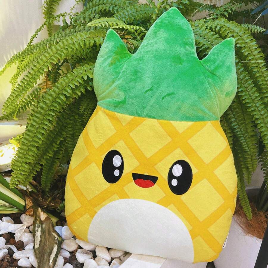 1個,16英寸,鳳梨柔軟枕頭-持久香氣填充絨毛,時尚抱枕,舒適水果枕頭,房間裝飾,生日派對禮物 - 黃色 - 查看 1