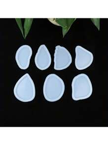 矽膠吊墜模具（7）,diy 7顆水晶滴吊墜矽膠模具,鏡面首飾製作展示架 - 矽膠吊牌模具(7) - 查看 1