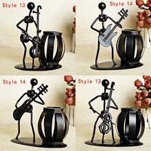 音樂樂隊筆筒,金屬工藝品,桌上裝飾品,學生禮品,生日禮品,創意禮品,教師節禮品,吉他樂隊,音樂人,筆筒套件,辦公室收納盒,金屬筆筒,推廣產品,禮品,16款款式,辦公室必備,學生書桌必備,家庭必備裝飾品。1個裝 - 彩色 - 查看 10