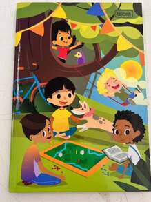 Caderno Brochura Pequeno Capa Dura 96 Folhas Sapeca Masculino Tilibra - Multicolorido - Visão 1