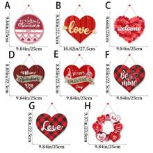 1個情人節派對用心型裝飾搭配“情人節快樂”標籤,2024年 - 彩色 - 查看 3