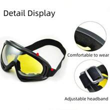 1pc X400 Goggles Ski Goggles Riding Glasses,Outdoor Sand Mirror Motorcycle Sports Glasses,Tactical Protective Dustproof Glasses,Suitable For A Wide Range Of Applications - Multicolor - View 3