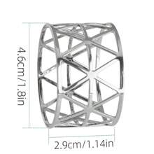 6/12 Stücke Serviettenringe, Set Aus 12 Serviettenringen In Silber Und Gold, Feiertags-serviettenhalter Für Essen, Jubiläum, Geburtstag, Weihnachten, Ostern, Herbst, Halloween, Thanksgiving, Party Von Tischdekor