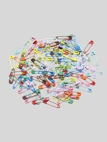 120入組彩色針頭套裝,0.748英寸*150pcs + 1.26英寸*50pcs棒棒糖色安全別針,附儲物盒 - 彩色 - 查看 5