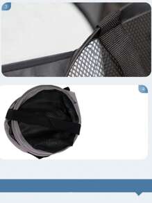 中號可折疊洗衣籃,時尚設計,網布玩具和髒衣服收納組織,適用於嬰兒和兒童 - 薄荷藍 - 查看 4