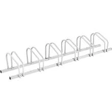 Bicycle Stand, Bike Stand, Stand Made Of Steel Tube, Rust-Proof, Corrosion-Resistant, Space-Saving, Floor And Wall Mounting, For Garage And Garden - Silver - View 3